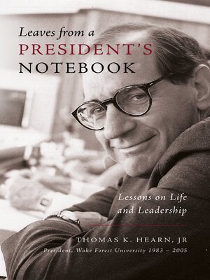 cover image of Leaves from a President's Notebook